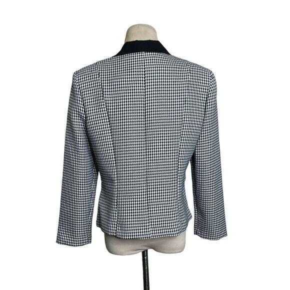 Miss Dorby black white houndstooth button blazer size 10P - Picture 7 of 10
